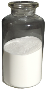 Fine white unsintered amorphous calcium phosphate powder